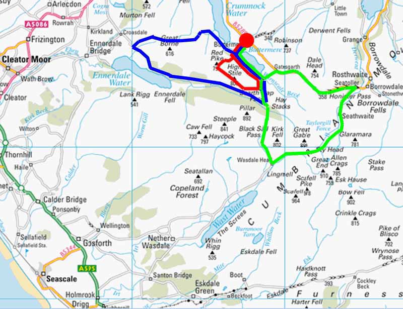 Buttermere Routes
